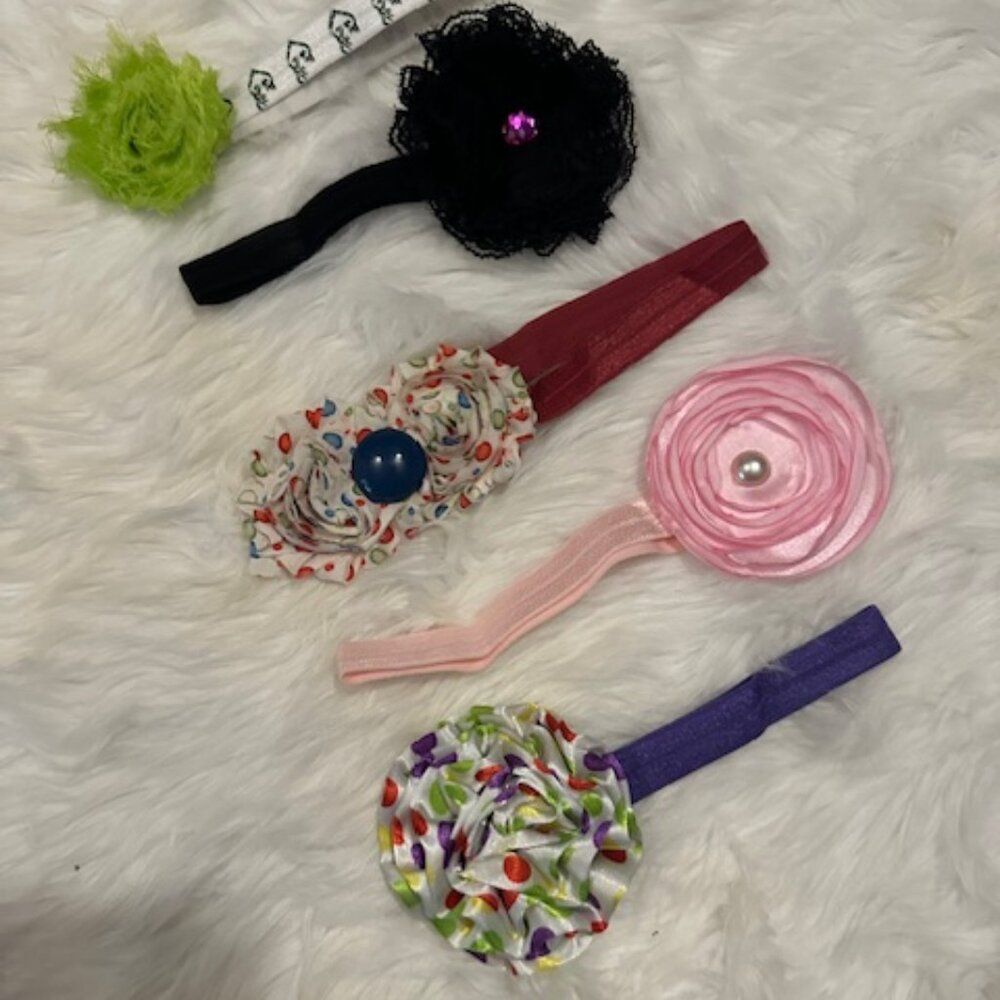 Bundle (5) of Variety Styles of FOE Headbands HB8293 Handmade NWT Boutique